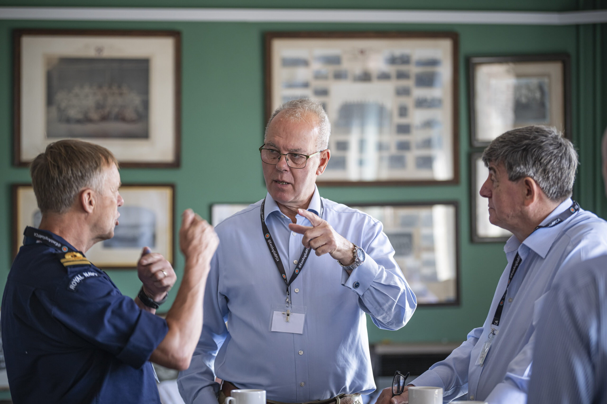 AGM guests in conversation