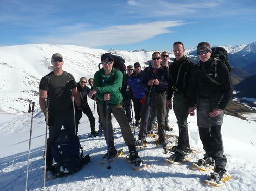 RAF Marham Reservists at the front of the Team, 5,000 feet up in the French Pyrenees 