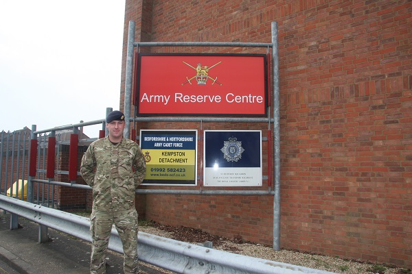 New signage for Kempston Army Reserve Centre