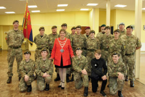 Hunstanton cadets and adult volunteers pose for group photo with the Mayor