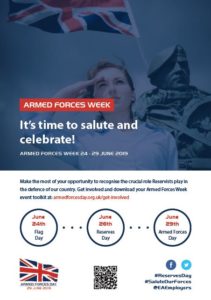 Focus7International Armed Forces Week employers poster