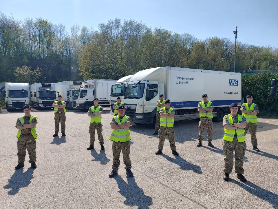 Army reservists help distribute NHS PPE