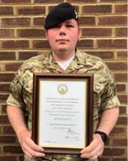 Mike Freeman with Meritorious Service Certificate from the Lord Lieutenant