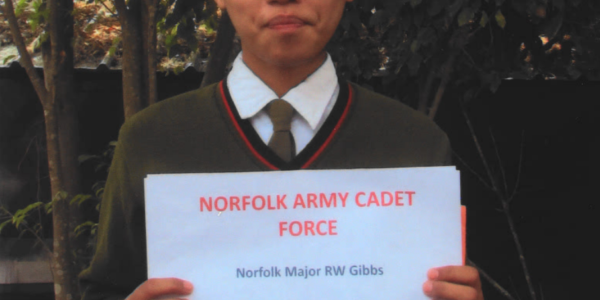 Photo of 15 year old Vetolu Norfolk ACF scholarship recipient holding her certificate