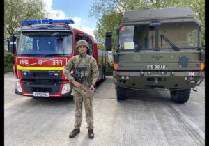 Meet Shaquille, 27, a Suffolk firefighter and an Army reservist with the Royal Logistic Corps.