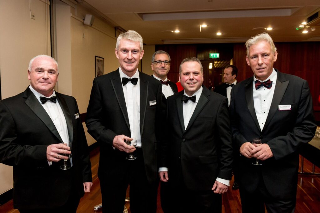 Dr Christopher Bushby (right) at the Silver ERS Awards in 2017 