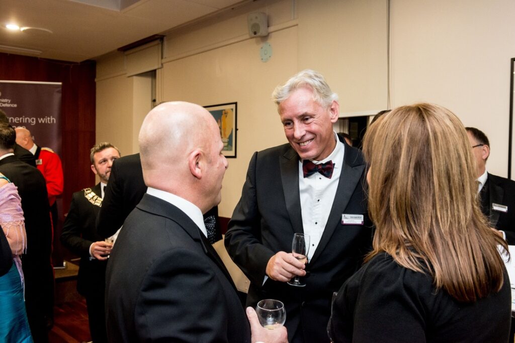 Dr Christopher Bushby (centre) at the Silver ERS Awards in 2017 